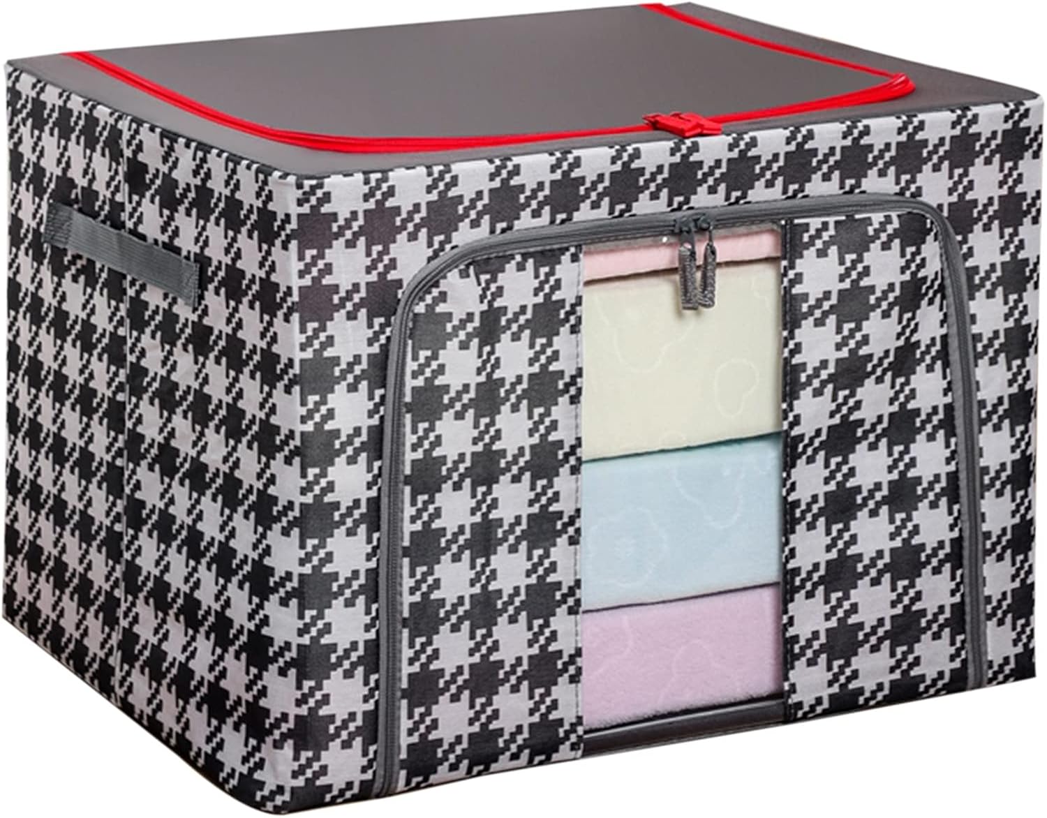 Storage Boxes Clothes Storage Box Fabric Clothing Sorting Box Foldable Wardrobe Household Storage Basket Thick Steel Frame Large Capacity Dust-Proof and Moisture-Proof Foldable