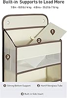 Vista 4 de Yecaye Organizador colgante sobre la puerta, 1 paquete, 35.2 libras de carga de juguetes de peluche, organizadores de baño a prueba de columpios