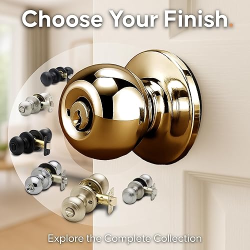 Vista 42 de Copper Creek BK2090SS - Pomo para puerta de bola, función simulada, paquete de 2, en acero inoxidable satinado