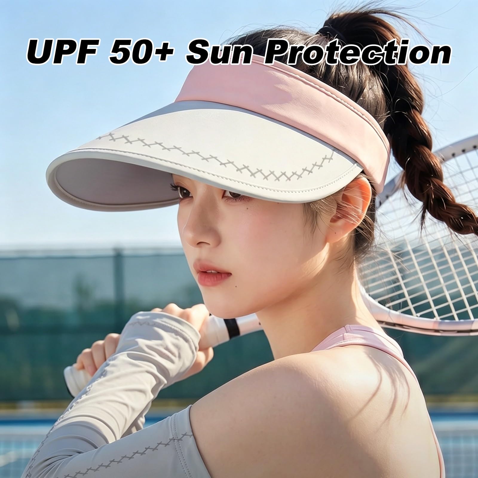 Visera de Tenis Ligera y Transpirable, Visera for Deportes de Verano y Golf, Tamaño Ajustable