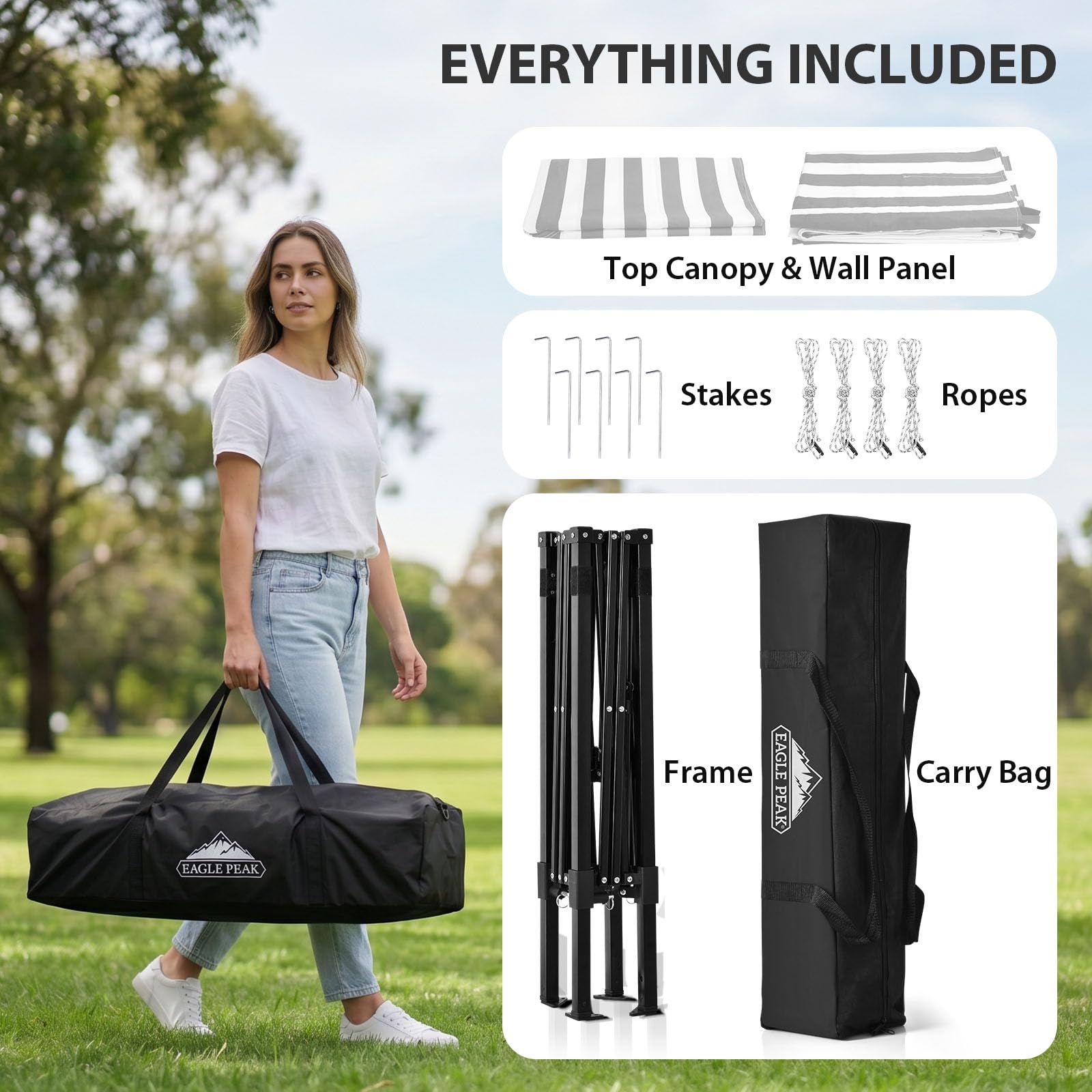 EAGLE PEAK Flex Ultra Compact Pop Up Baldaquín para vestidor