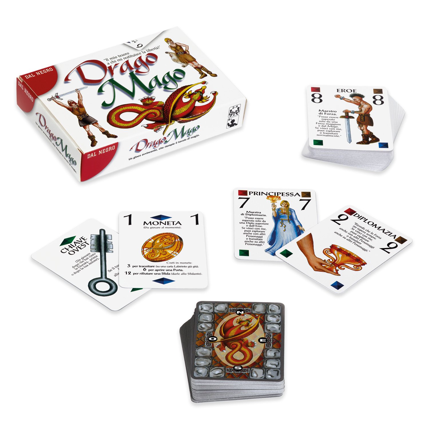 dal Negro- Carte da Gioco Salzburger da 40 Salisburghesi, Multicolore