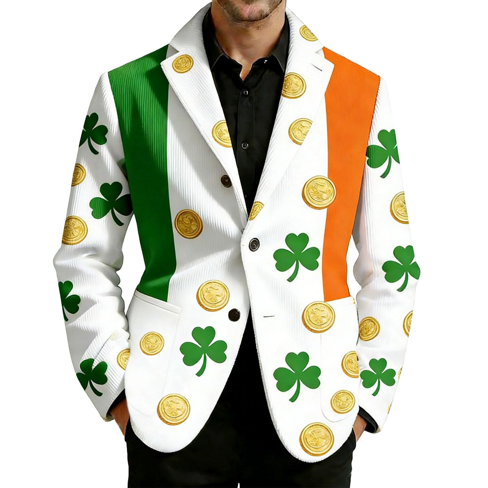 Elegante chaqueta de pana con estampado de esmoquin para hombre, estilo casual, para fiestas de negocios, bodas, discotecas, escenarios