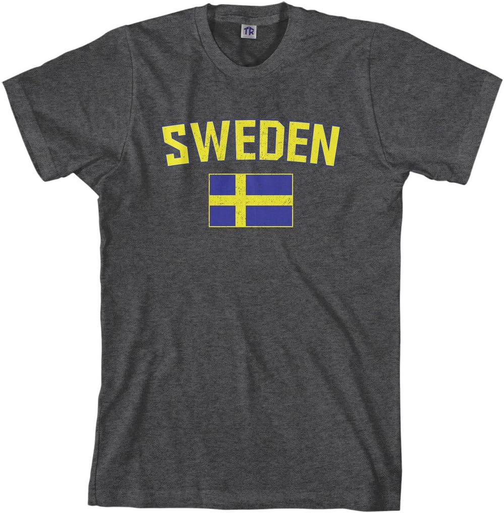 Threadrock Men's Sweden Flag T-Shirt