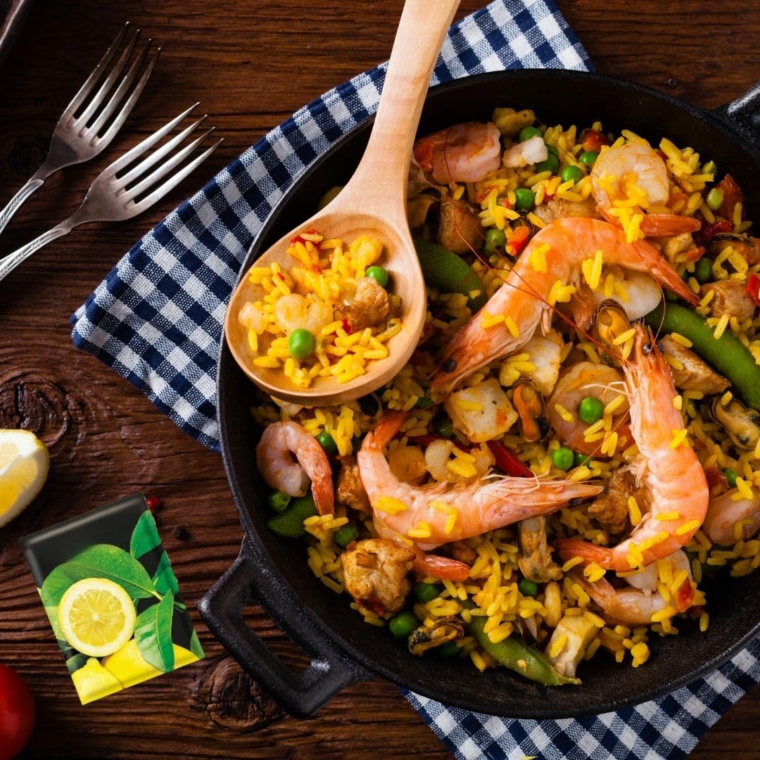 Obulco Cuidado Personal y Salud – Toallitas Limón - Refrescantes Para Manos con Fragancia de Limón - Elimina Olores de Marisco, Pescado, Carne, Suciedad - Sobres Individuales - Doméstico u Hostelería