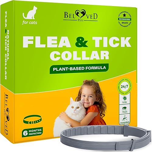Miniatura 9 de Collar natural para pulgas y garrapatas para gatos, control de 12 meses de la mejor prevención y tratamiento seguro, repelente de aceites esenciales