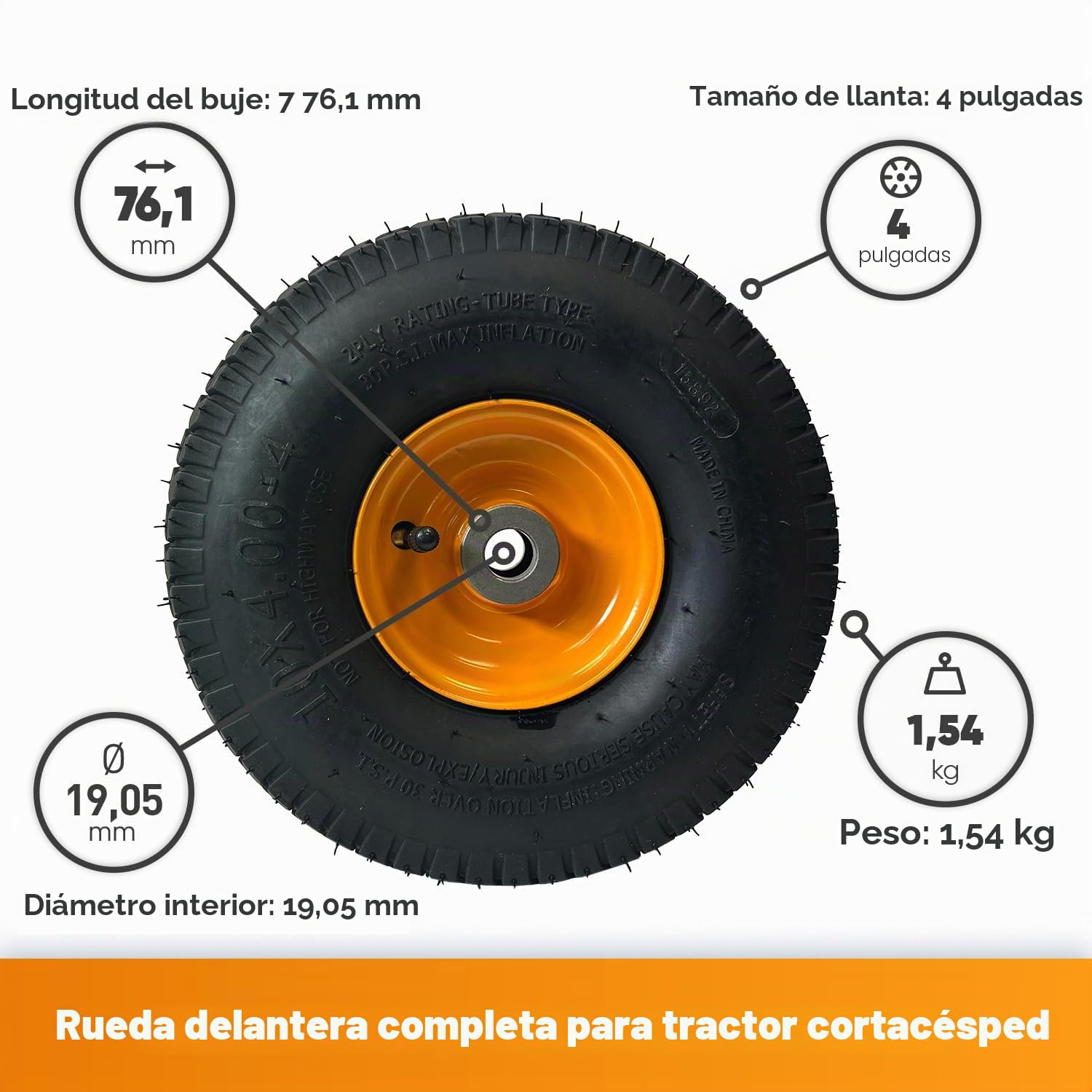 Greenstar 9722 - Rueda completa para MC MowCart