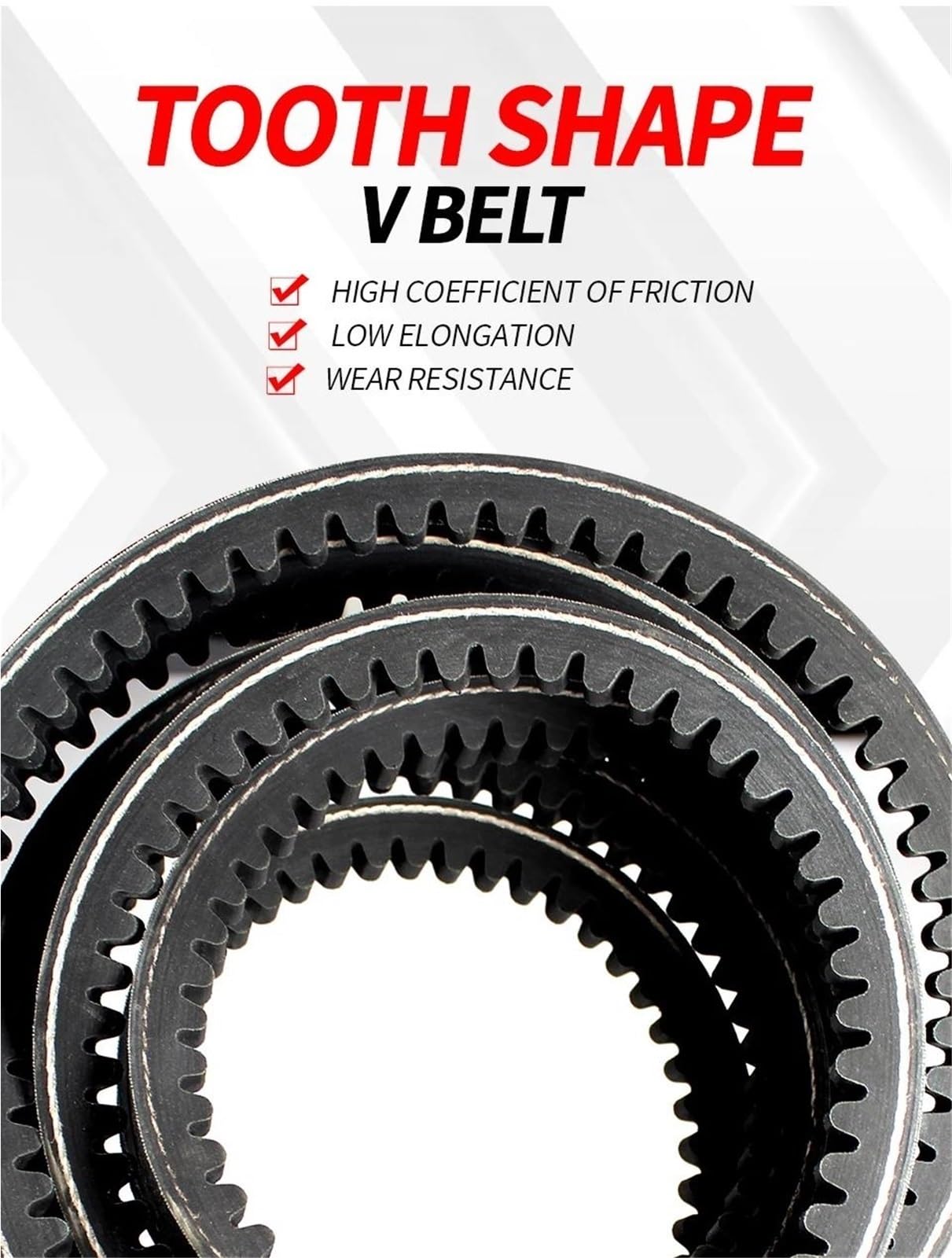 Cinghia Di Trazione Cinghia A V Dentata Per Macchine Agricole Tipo AX/13X 13X800~1118mm A Filo Duro In Gomma Trasmissione Industriale V-Belt Cinghia(13X1000 mm Li)