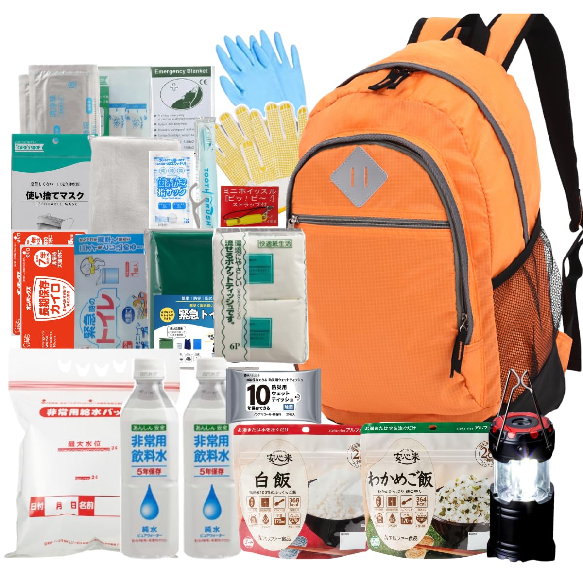 Amazon.co.jp: 備えて安心 20点 防災基本セット 1人用 20種類・合計30