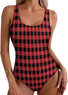 Sexy Slimming Swimsuit for Women, Modest Full Coverage One Piece Swimsuit for Beach