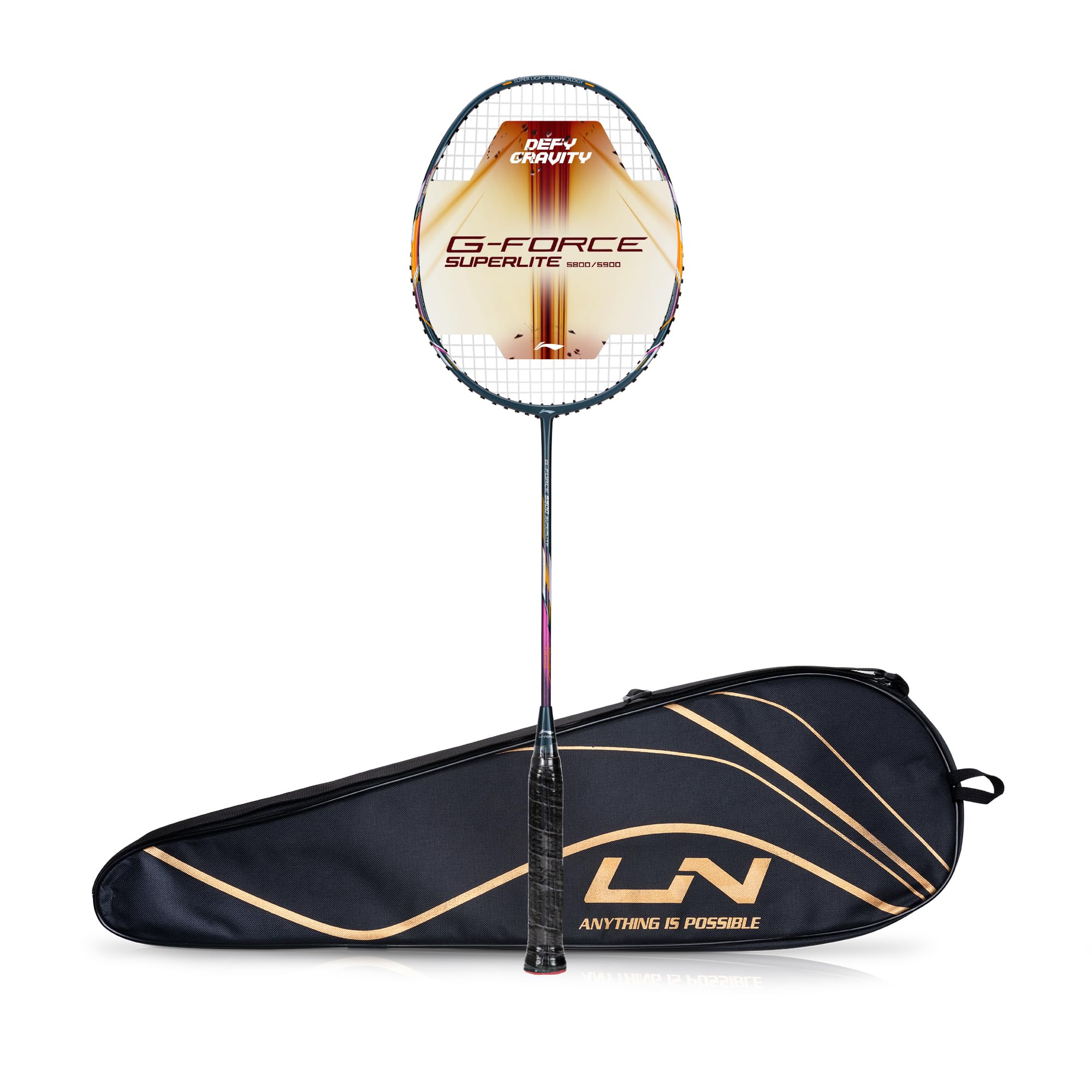 LI-NING G-Force 5900 Superlite Strung Badminton Racquet 5U G6