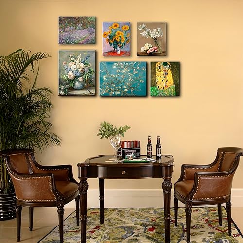 Miniatura 6 de msspart Vincent Van Gogh - Reproducción de pinturas al óleo de árbol en flor de almendro, arte de pared para dormitorio, baño, decoración del hogar,