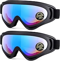 MAMBAOUT 2-Pack Ski Snowboard Goggles for Men Women Kids Youth - Anti-Fog UV Lenses Family Winter Goggles