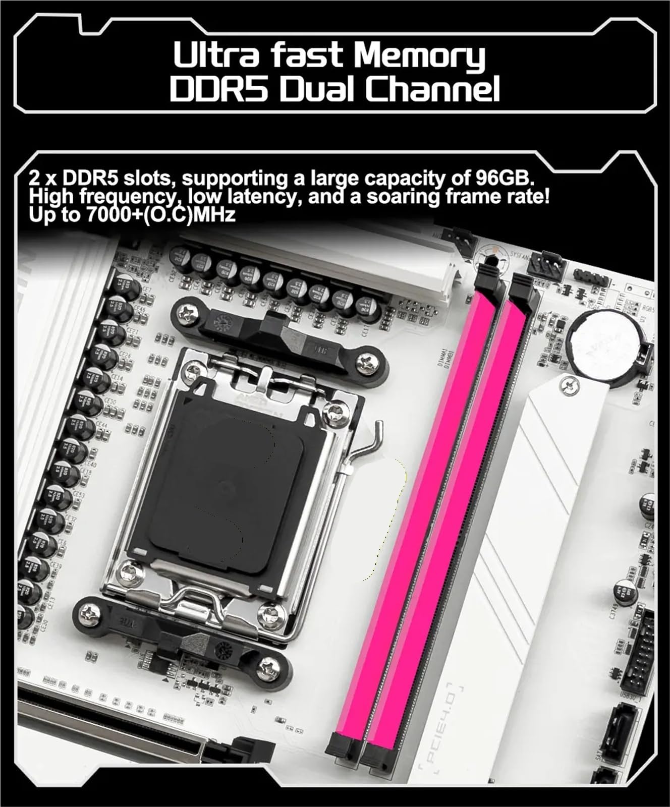 Amazon | 互換性がありますJGINYUE B650M Snow Dream M-ATX