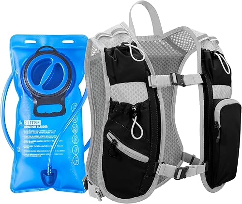 Miniatura 28 de Chaleco de correr para mujeres y hombres, mochila de hidratación para correr, chaleco para corredores, chaleco de hidratación, con soporte frontal