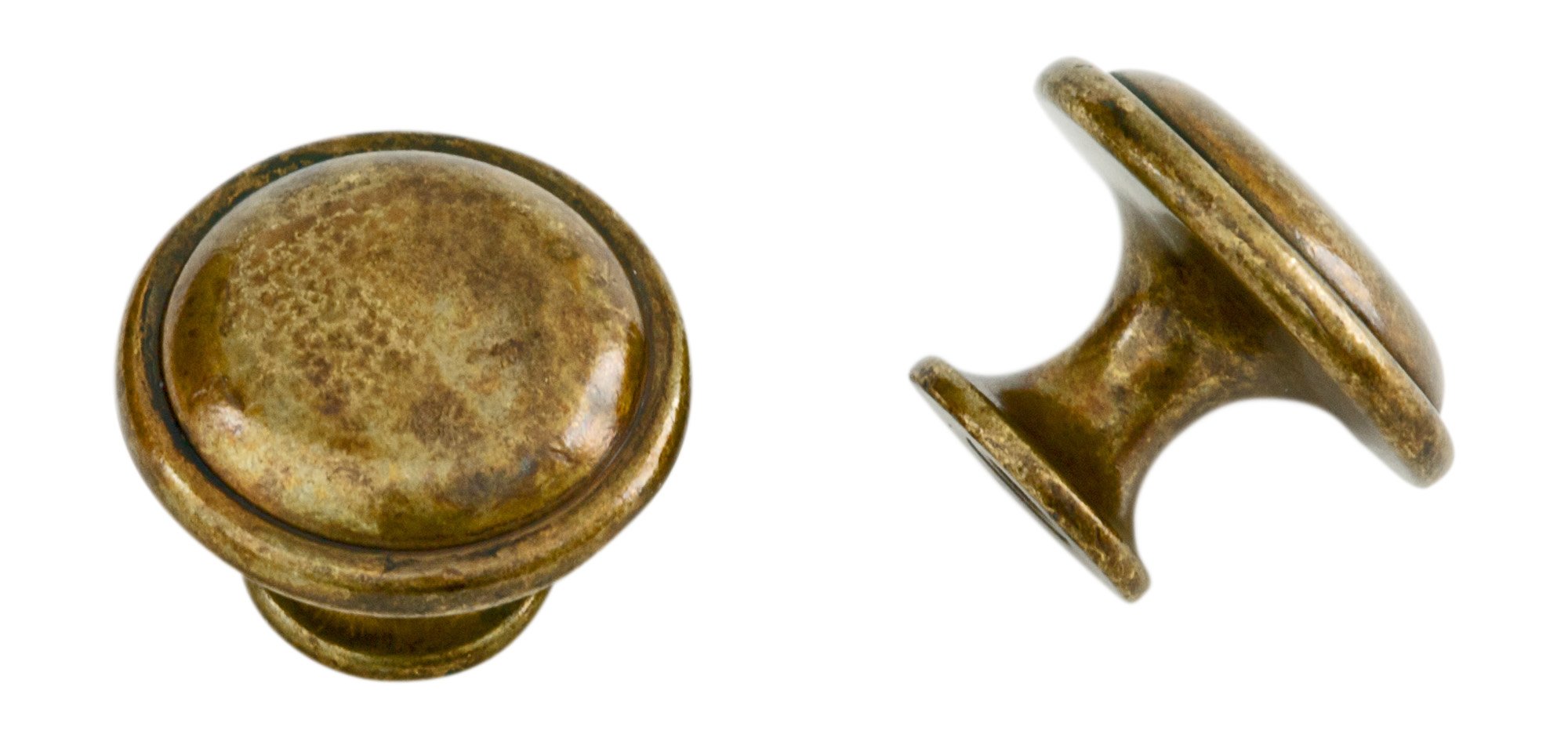 Pomolo Regency Ottone Antico 16mm - Maniglia Per Mobili Stilmelange Qualità Europea (Altezza 12mm)
