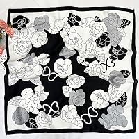 Vista 191 de FONYVE - Pañuelo de satén sedoso de tamaño mediano para mujer, cuadrado, 27.5 x 27.5 pulgadas