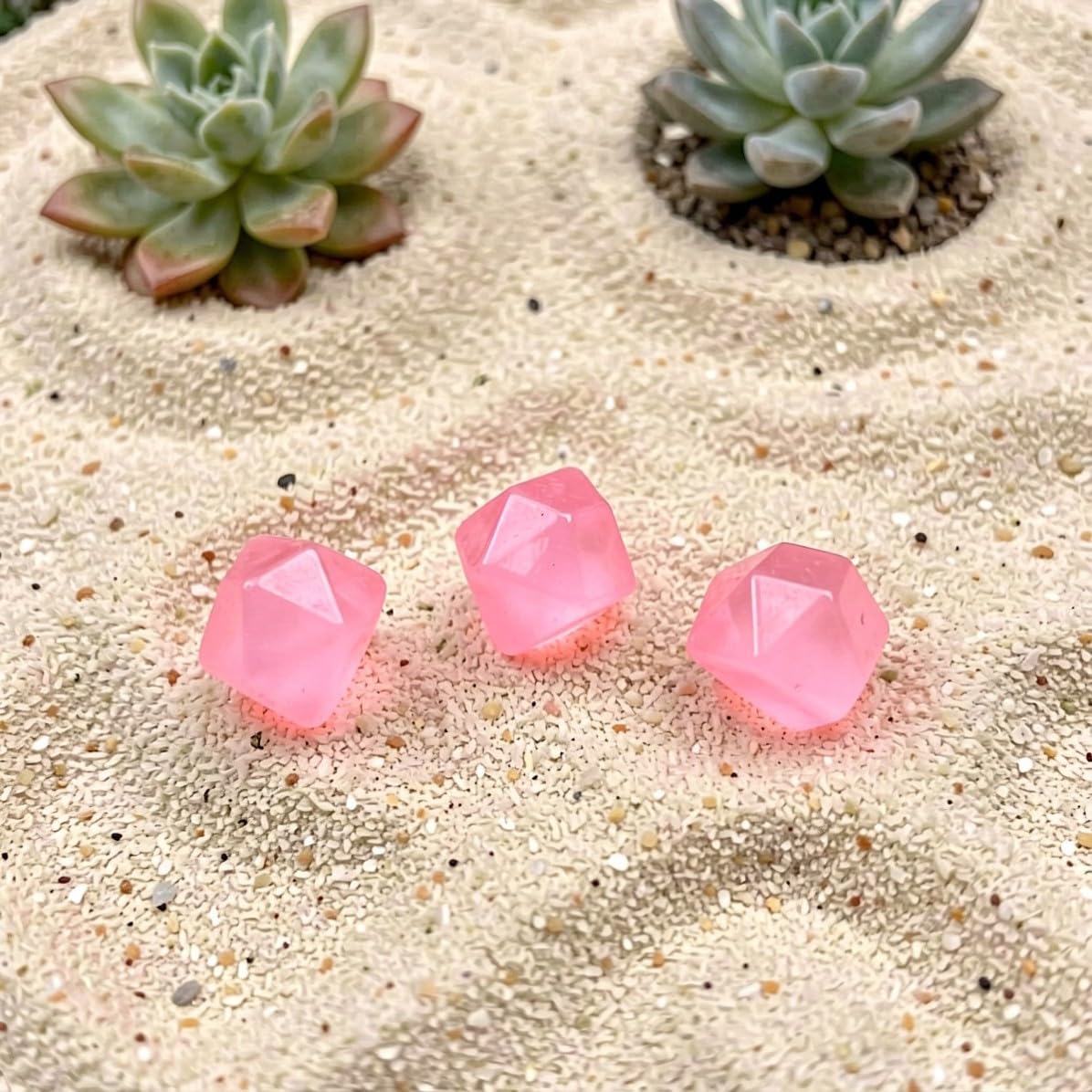 150pcs Diamond Shaped Luminous Resin Stones for Aquarium Decor 150g