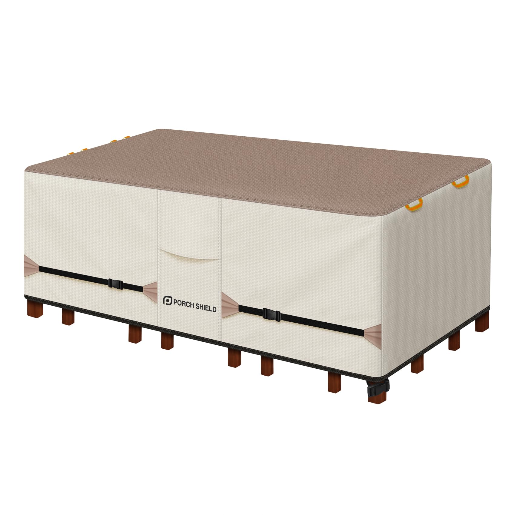 Porch Shield Abdeckung für Terrassentisch Rectangular 84x56 inch Tan & Khaki