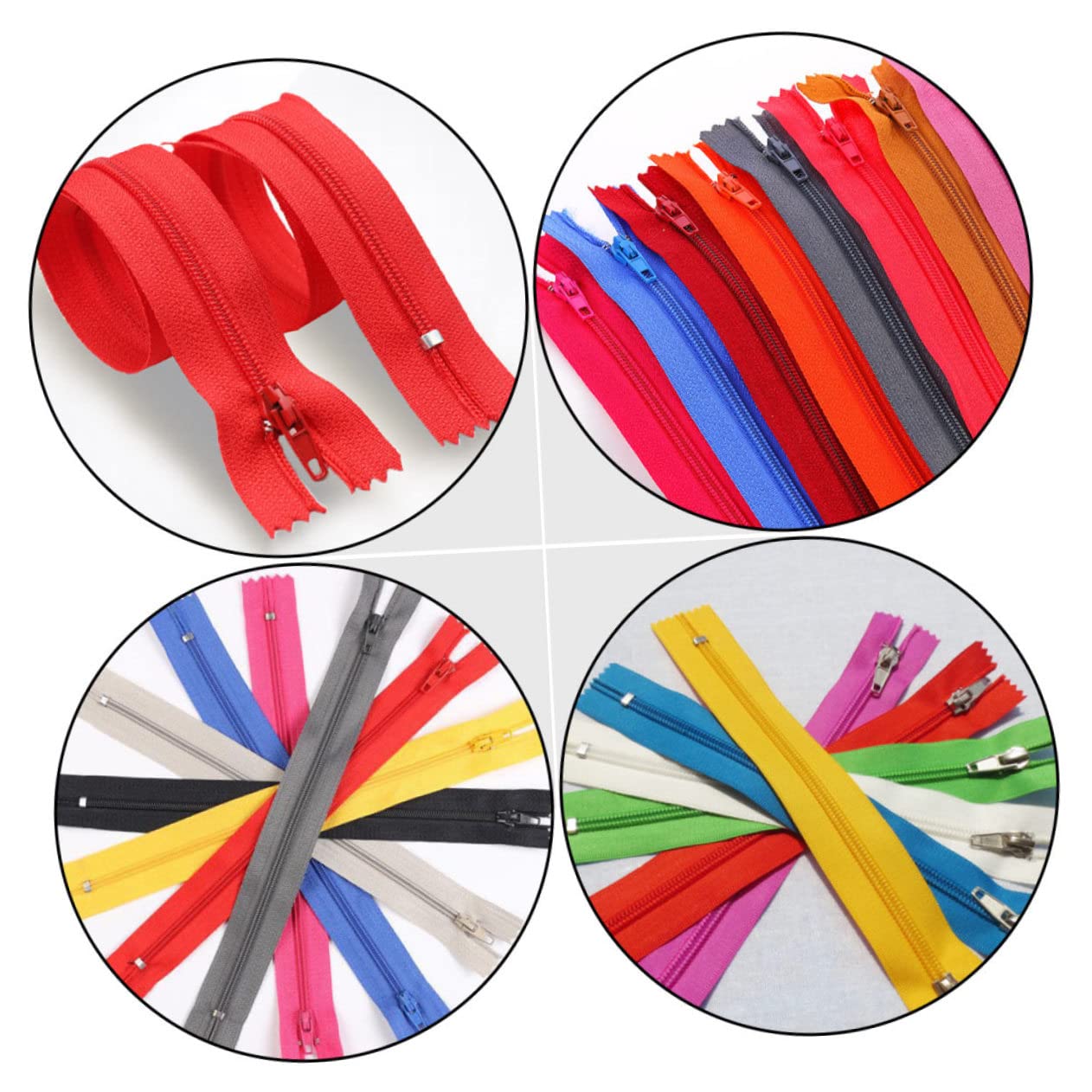 VILLFUL 100stücke Bunte Nylon-reißverschlüsse Für -nähprojekte Vielseitige Kleidung Taschen Und Accessoires Gemischte Farben
