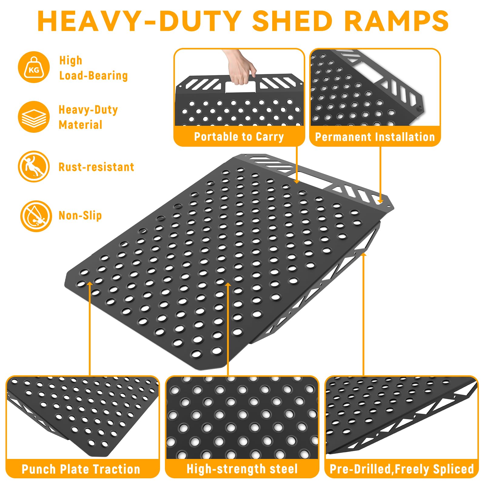 Heavy-Duty Shed Ramps for Lawnmowers -7