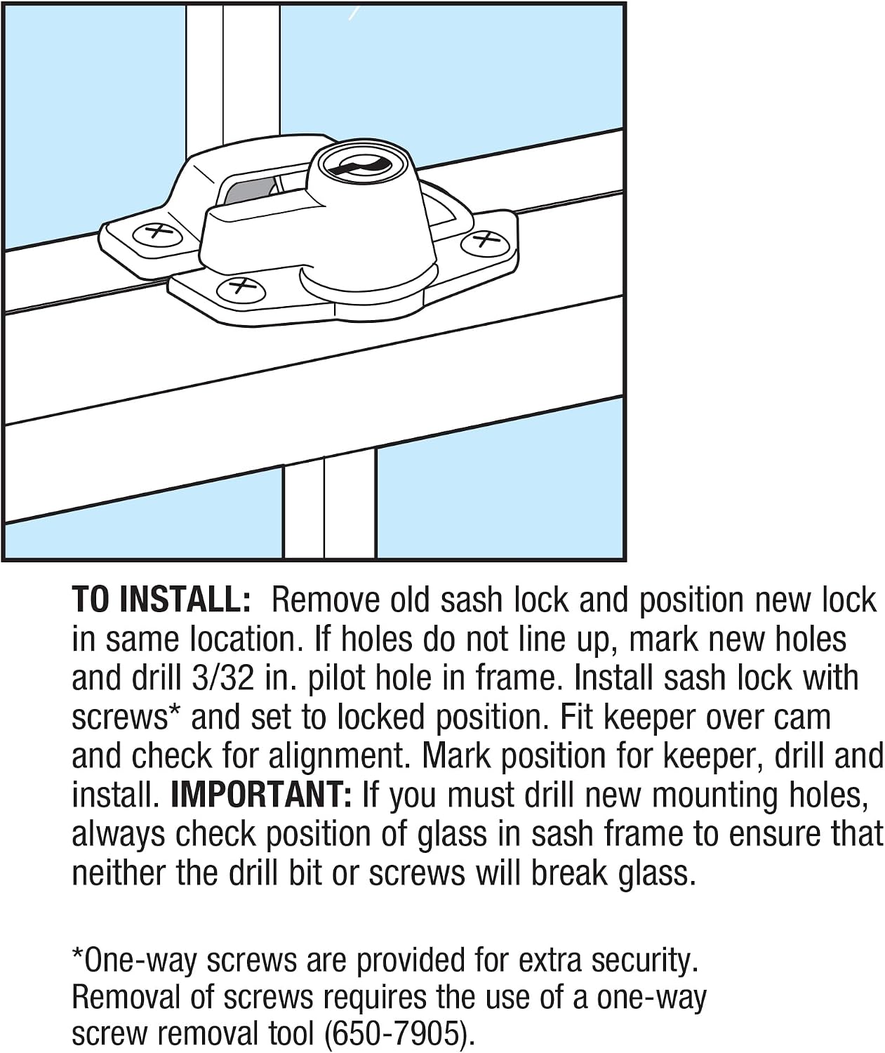 Prime-Line U 9928 Keyed Sash Lock Security Lock Only Unlocks with Key for Aluminum, Vinyl or Wood Double-Hung Windows 2" Hole Centers Heavy-Duty Zinc Diecast, White (Single Pack) | Security Lock Only Unlocks With Key, For Aluminum, Vinyl or Wood Double-Hung Windows, 2" Hole Centers