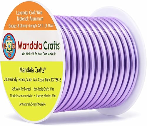 Vista 69 de Mandala Crafts - Alambre de aluminio anodizado de calibre 10 para manualidades de joyería - 32 pies de alambre flexible de cobre coloreado - Doble