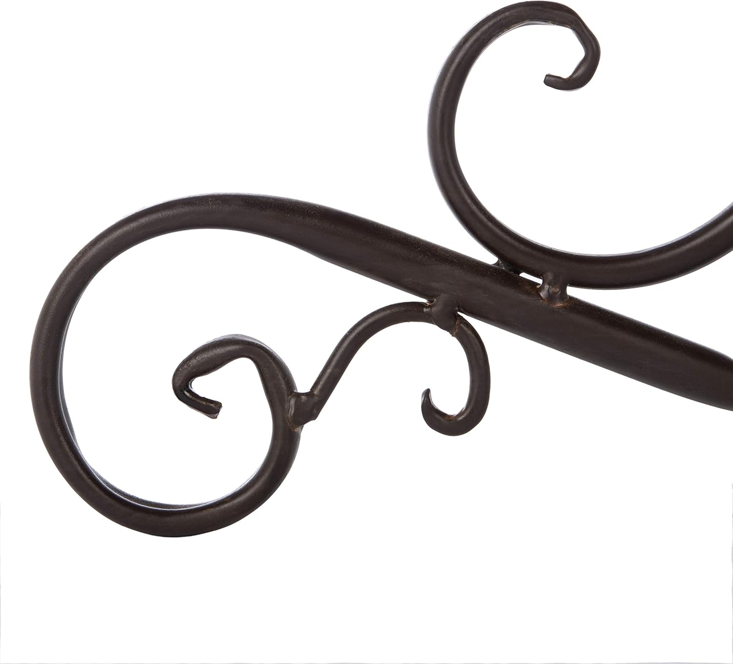 SAFAVIEH Outdoor - Orian Rustic Brown Wrought Iron Bird Bath, Victorian Garden Birdbath with Pedestal Stand, Decorative Outdoor Yard Accent, 22" H (PAT5023C)