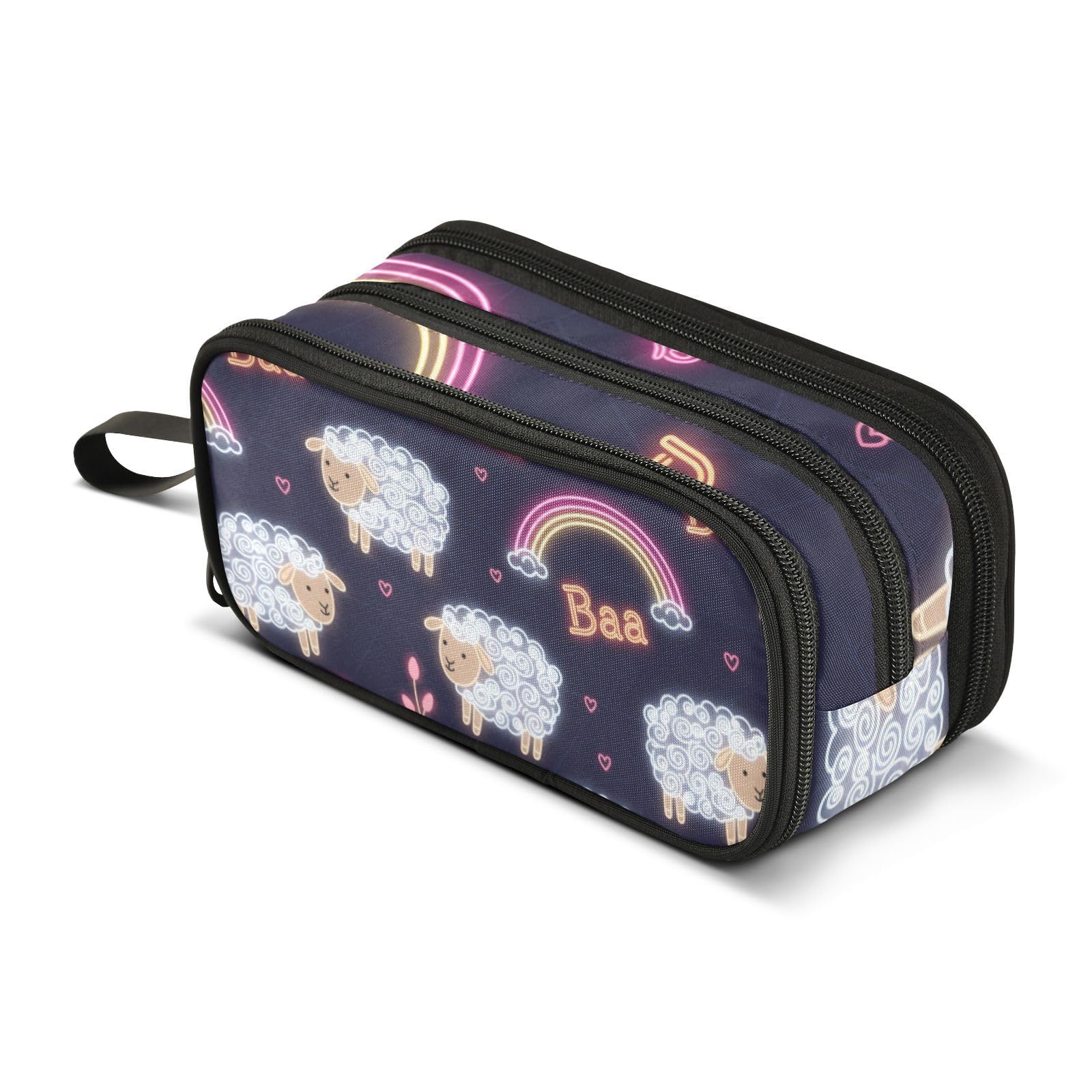 ISAOA Big Capacity Pencil Cases Rainbow Sheep Cute Pouch Bag Large Pen Bag Stationery Bag for Girls Boys Student Adults Zipper Pencil Pouch โ image 1