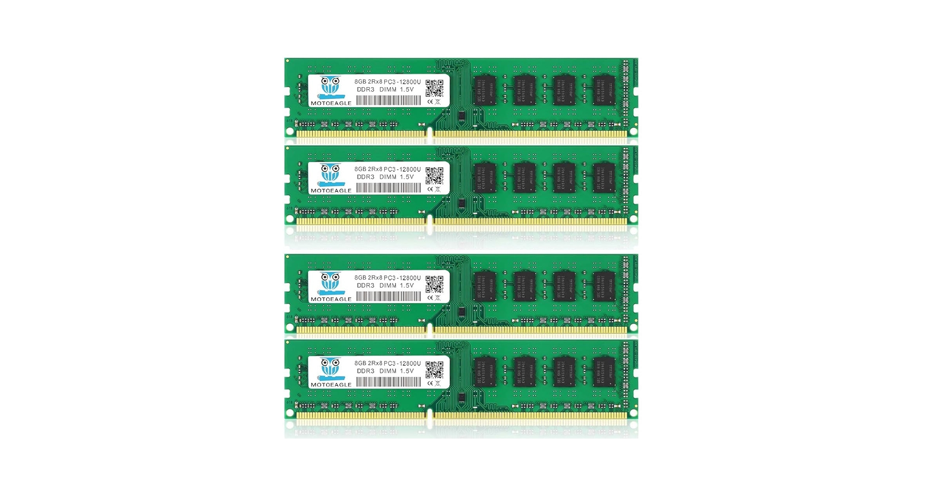 DDR3 RAM 32GB】 32GB (4X8GB) PC3-12800U DDR3-1600 UDIMM 2Rx8