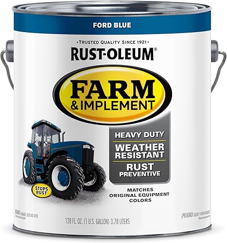 Vista 393 de Rust-Oleum Farm & Implement 280165-2PK - Pintura esmaltada, galón, negro brillante, paquete de 2