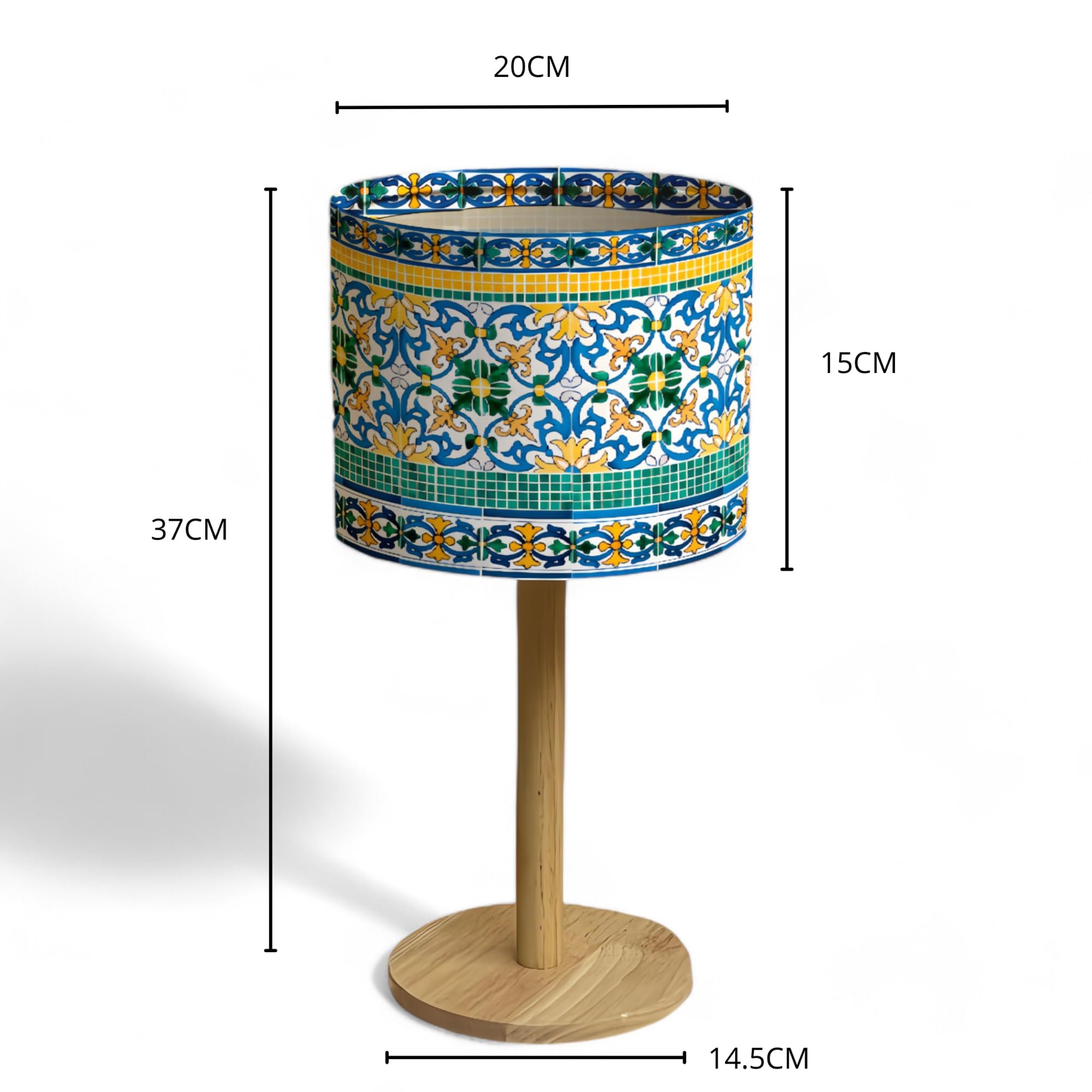Bellaluma Lampada da comodino Lampada da comodino Candeeiro Mesa de Cabeceira Lampade da comodino Lampada da camera Lampada da tavolo (Patio Print, 2 unità)