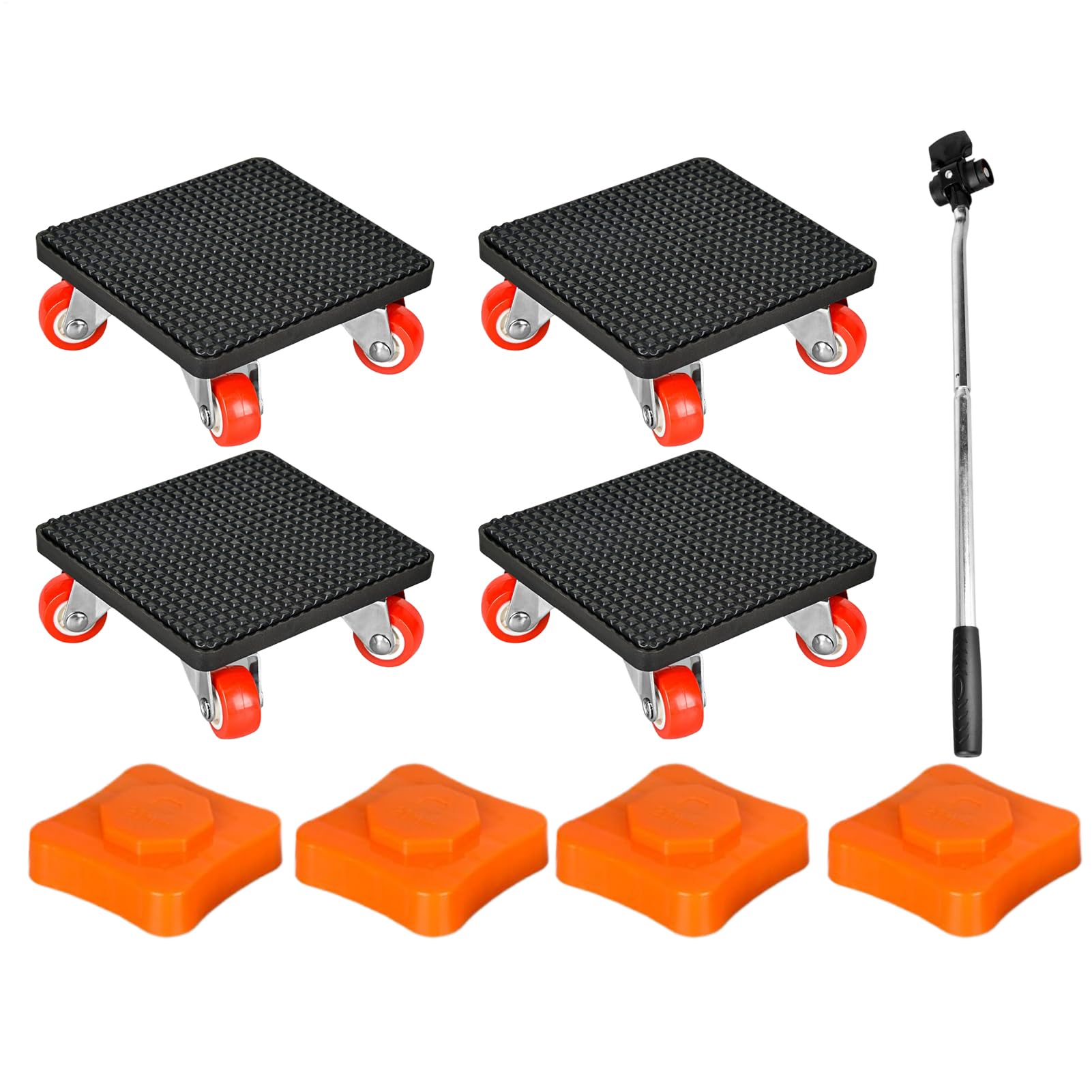 Podkładki Do Mebli Na Kółkach z Kołami i Ślizgaczami Antypoślizgowymi