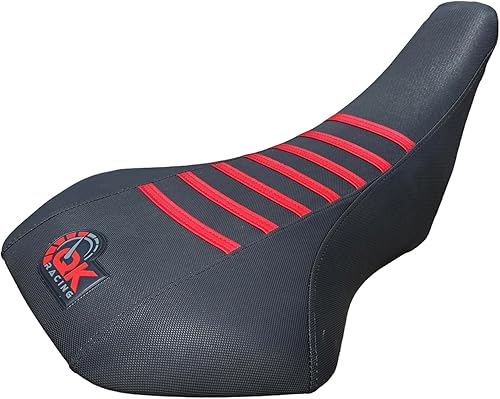 Funda de asiento compatible con Suzuki LTZ 400 Z400 2003-2008 (parte superior rojalados negros)