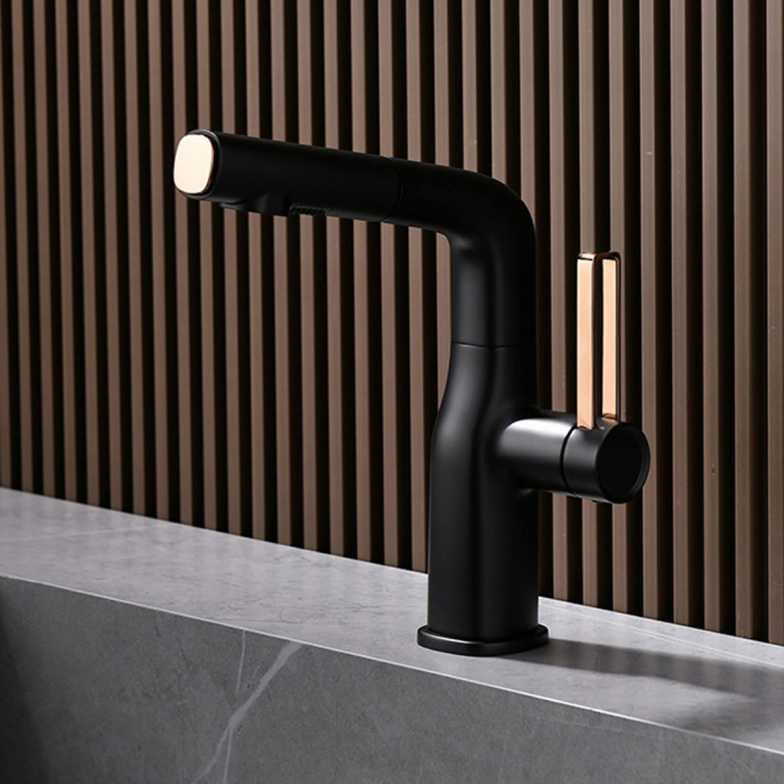 Robinet de lavabo de salle de bain blanc deux types de jets d'eau pour vasque moderne