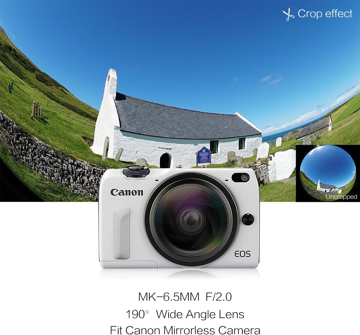 Onе-Dау Sаlе: Uр tо 60% оƒƒ Meike 6.5mm f2.0 Ultra Wide Circular Fisheye Lens for Canon EOS-M Mirorrless Cameras M100 M10 M6 M5 M3 M2 M50 M6II M200