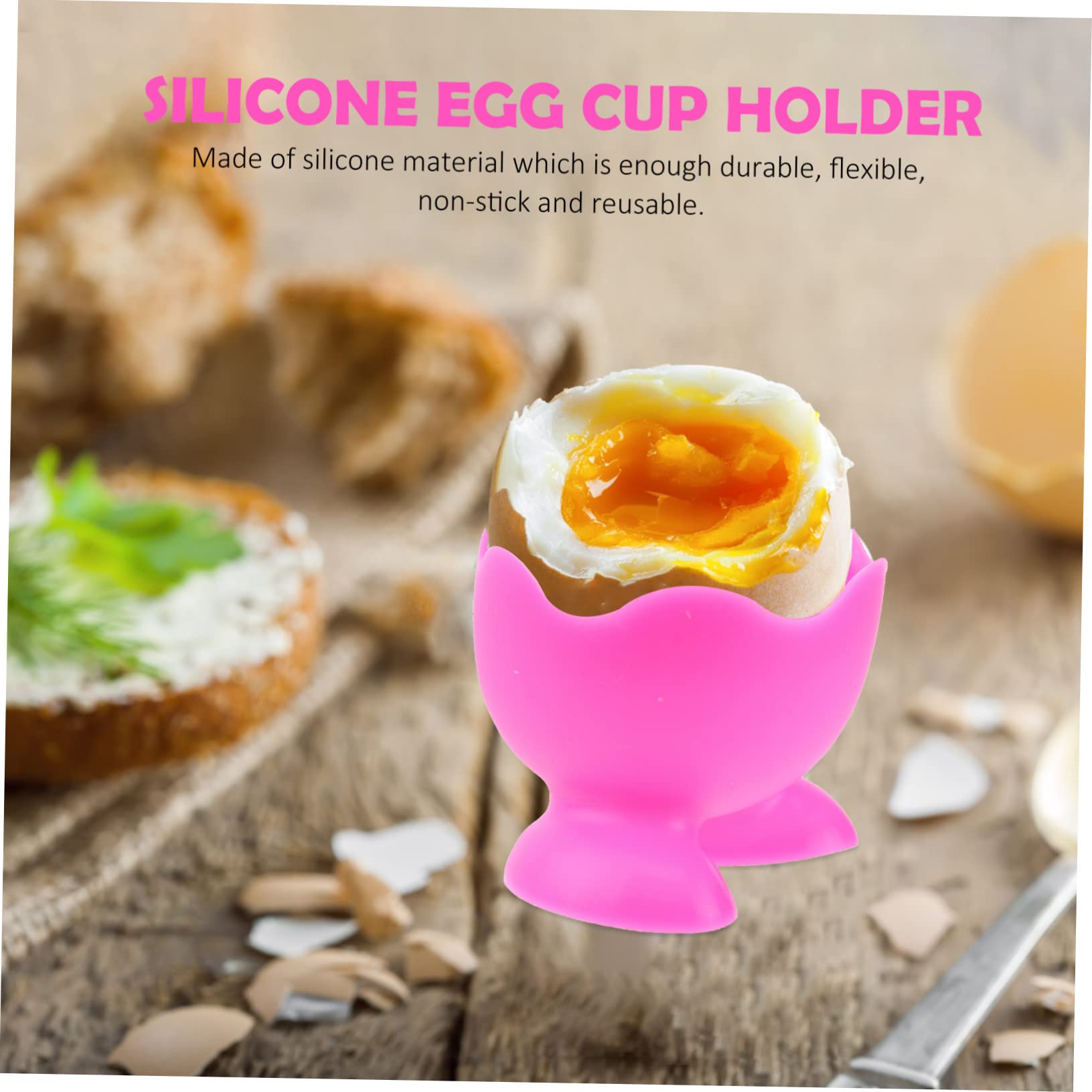 IMIKEYA 3 Pièces Tasses pour Œufs Durs Coquetiers en Silicone Tasses à Œufs Réutilisables Antiadhésives pour Cuisson Vapeur et Repas en Famille