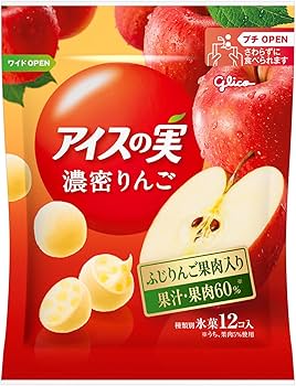 Amazon.co.jp: [冷凍] アイスの実 濃密りんご 84ml×24袋 江崎グリコ
