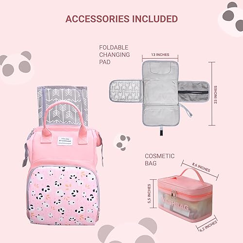 Miniatura 6 de Mochila para pañales (negro), Rosa Negro, Mediana, Mochilas Daypack