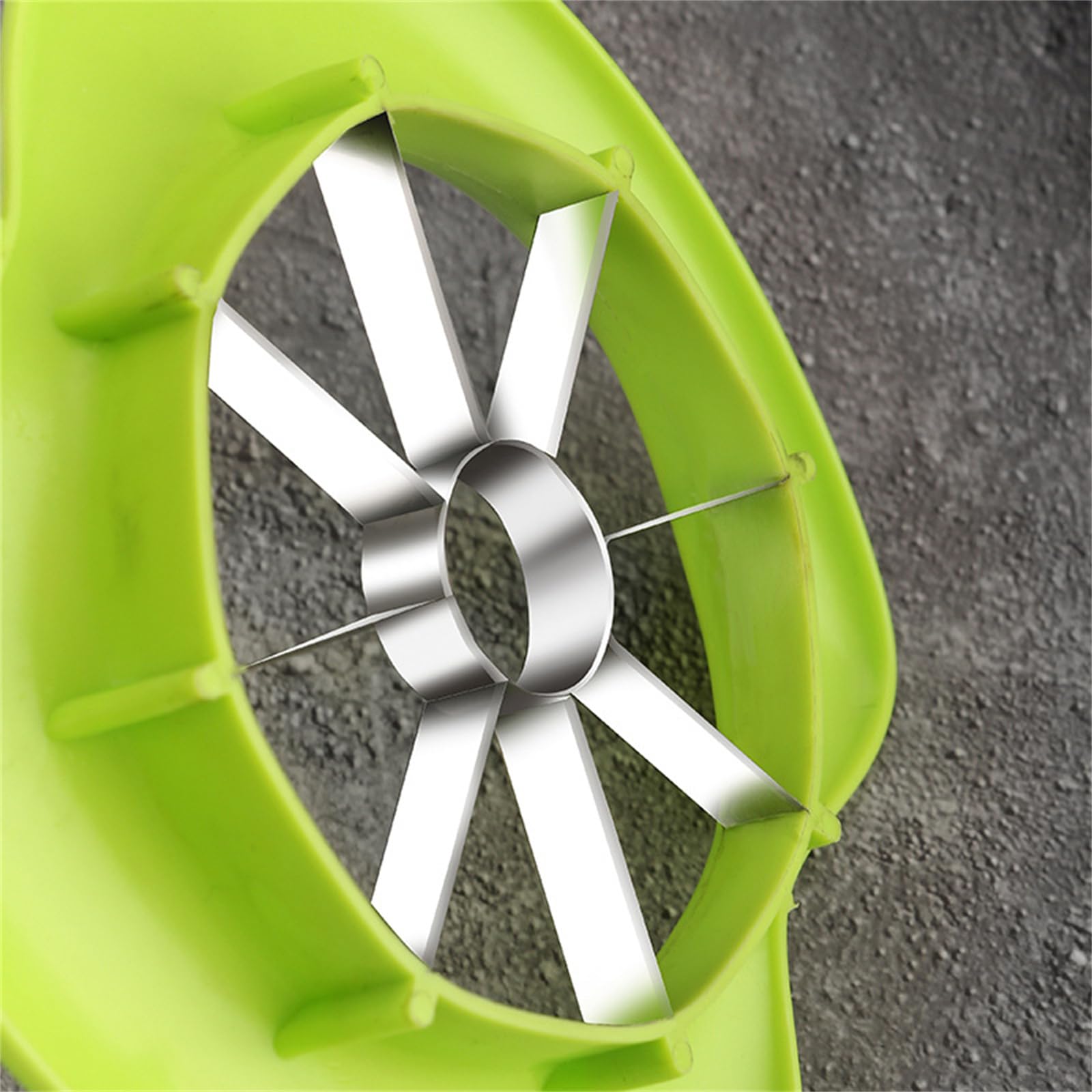 Muloo Green Plastic & Stainless Steel Multipurpose Fruit Slicer with 8 Wedges Apples Slicers Corer