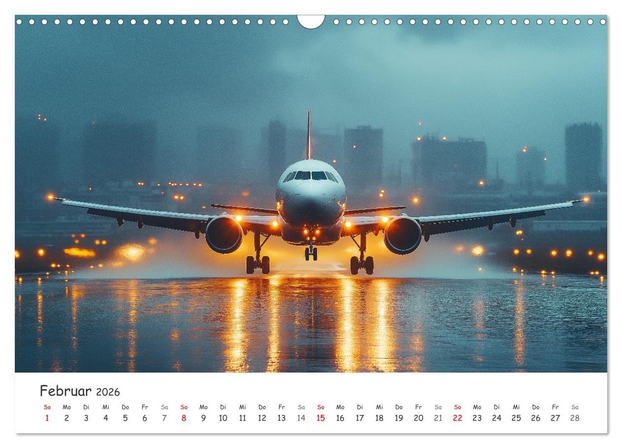 Flugzeugkalender - Die schönsten Passagiermaschinen (Wandkalender 2026 DIN A3 quer), CALVENDO Monatskalender: Atemberaubende Flugzeug-Aufnahmen in ... begeistert sind (CALVENDO Mobilitaet)