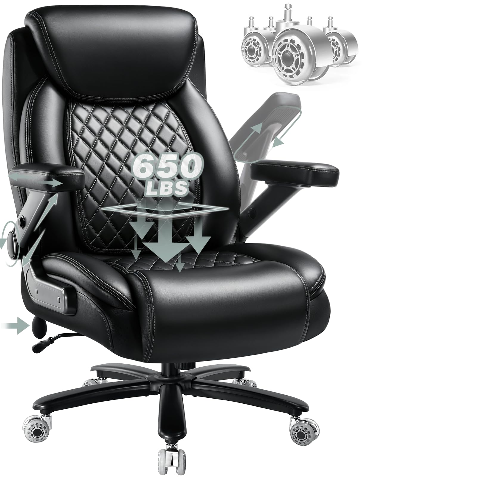 Basicon 650LBS Big and Tall Extra Wide Office Chair