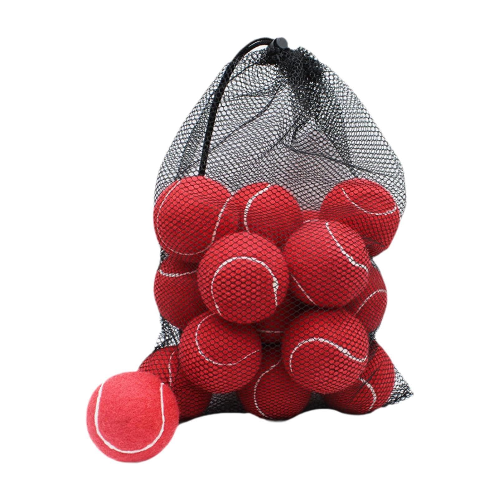 18 Stück Tennisbälle Übungsbälle Trainingsbälle Ballsportbälle Elastisch Aus Kautschukfilz für Mannschaftstraining Hundespiel Beschäftigung Outdoor FA