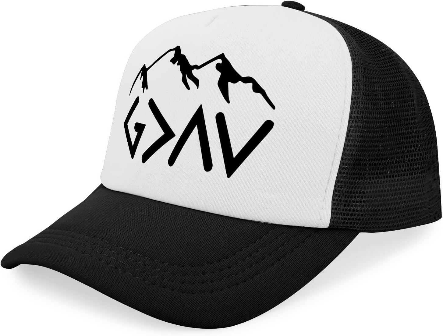 God is Greaters Than The Highs and Lows Baseball Hat Running Caps for Mom - Image 2