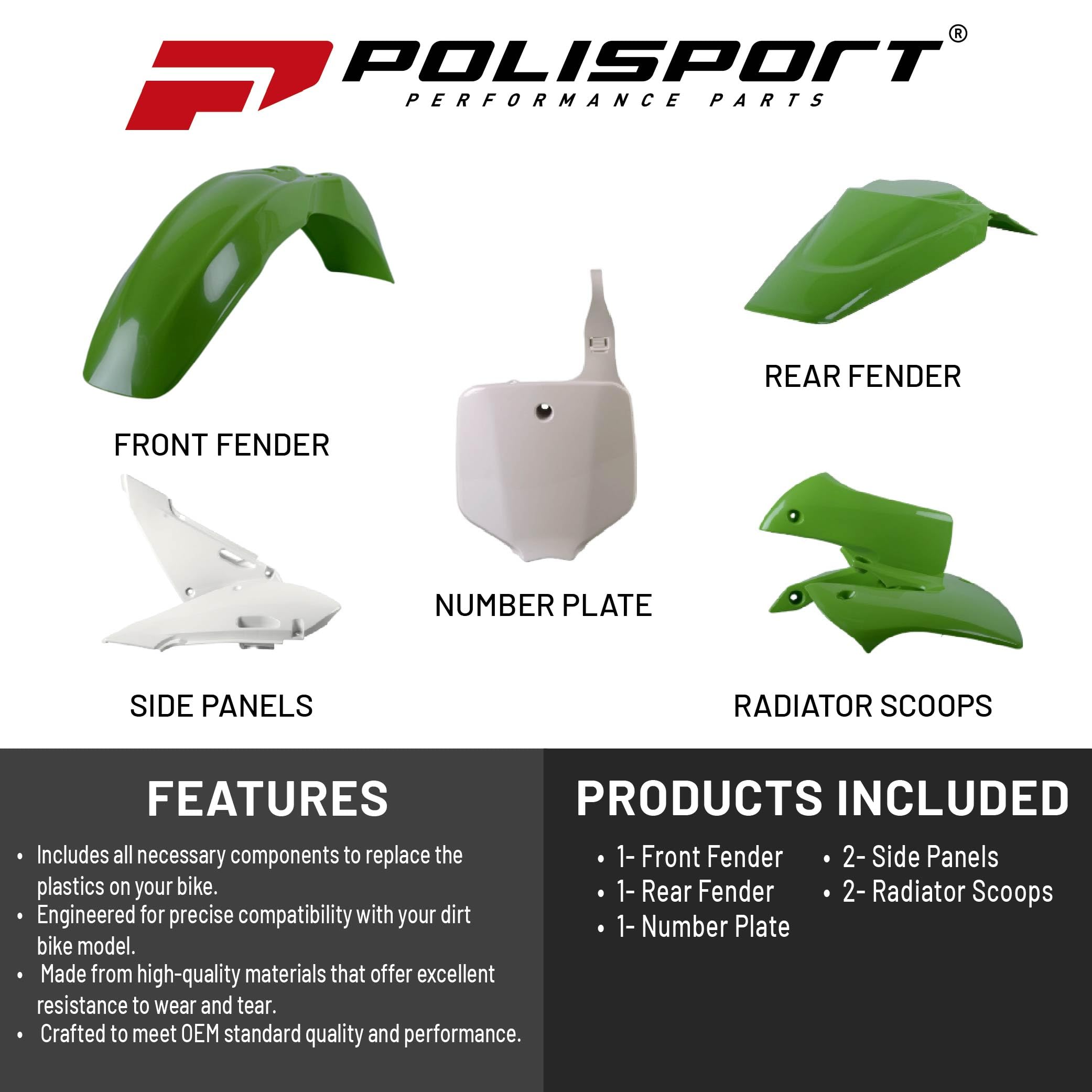 Amazon.com: Polisport Motocross (MX) Replica Plastic Kit for