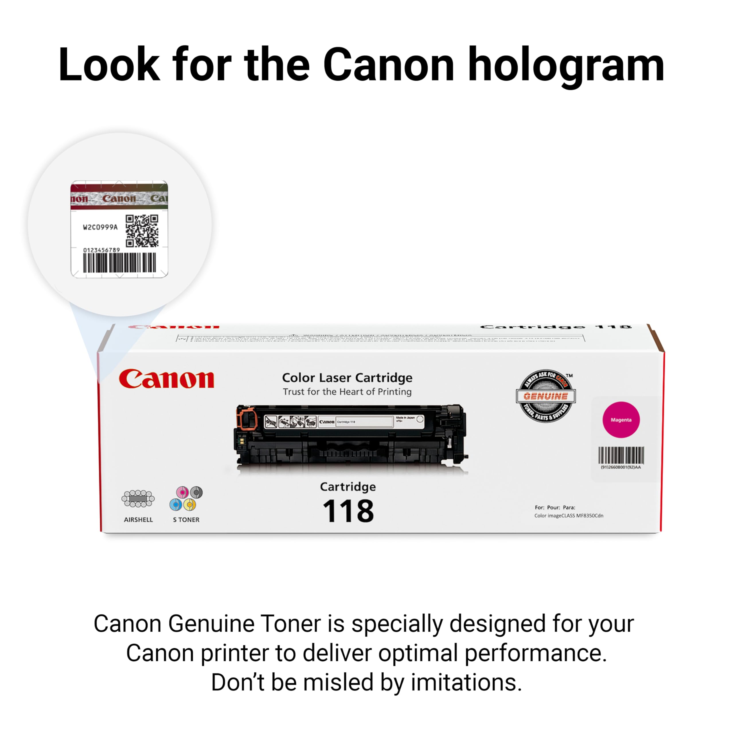 Amazon.com: Canon Genuine Toner, Cartridge 118 Magenta