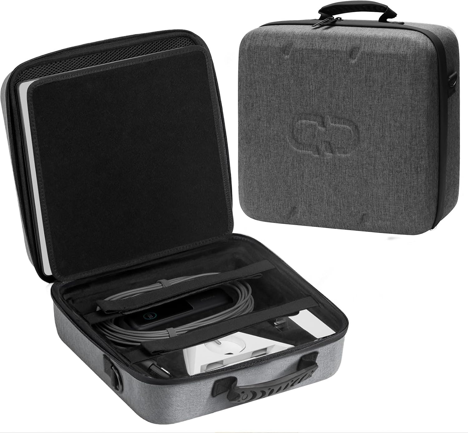 Travel Case for Starlink Mini, Waterproof Shockproof EVA Protective Cover with Shoulder Strap, Lightweight Carrying Case for Antenna, Cable, Power, and Accessories, Dark Gray
