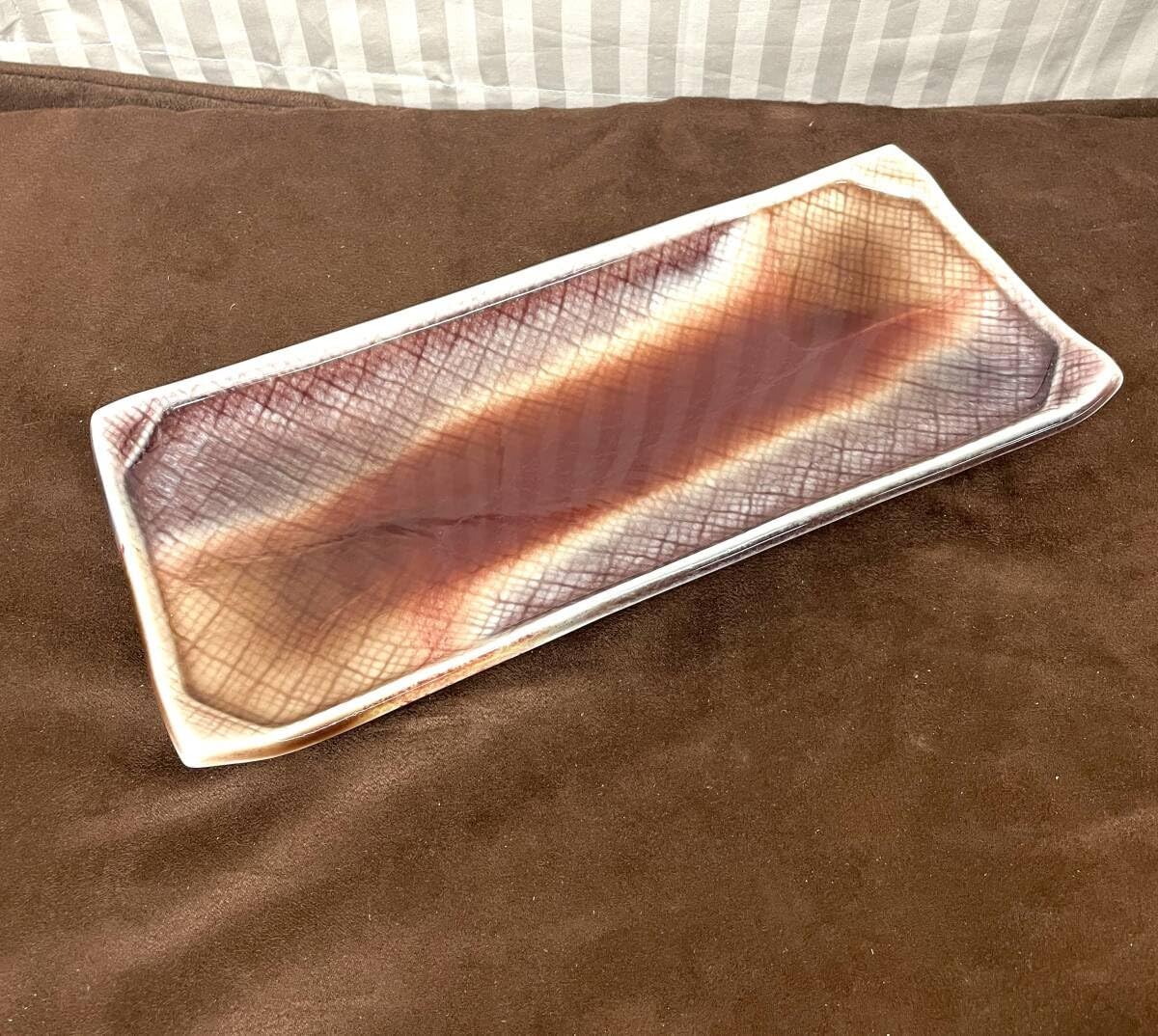 美濃焼 ひろ窯 藤井敬之作 花柄六寸皿 5枚セット