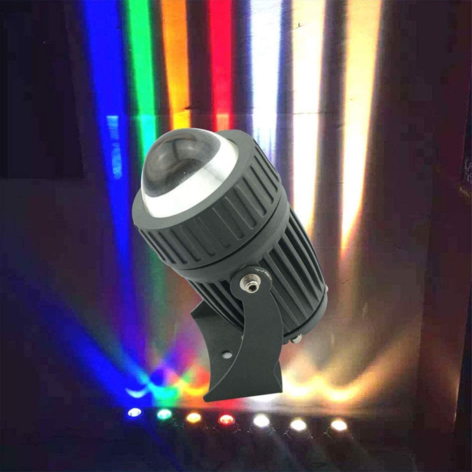 Focos Suelo Led Exterior - Luz Led Suelo Exterio, Proyectores De Haz De Luz LED De 10W Proyectores De Fiesta En La Azotea LED De Iluminación De Pared De Edificio Al Aire Libre De Tiro Largo(Rgb,2PCS)