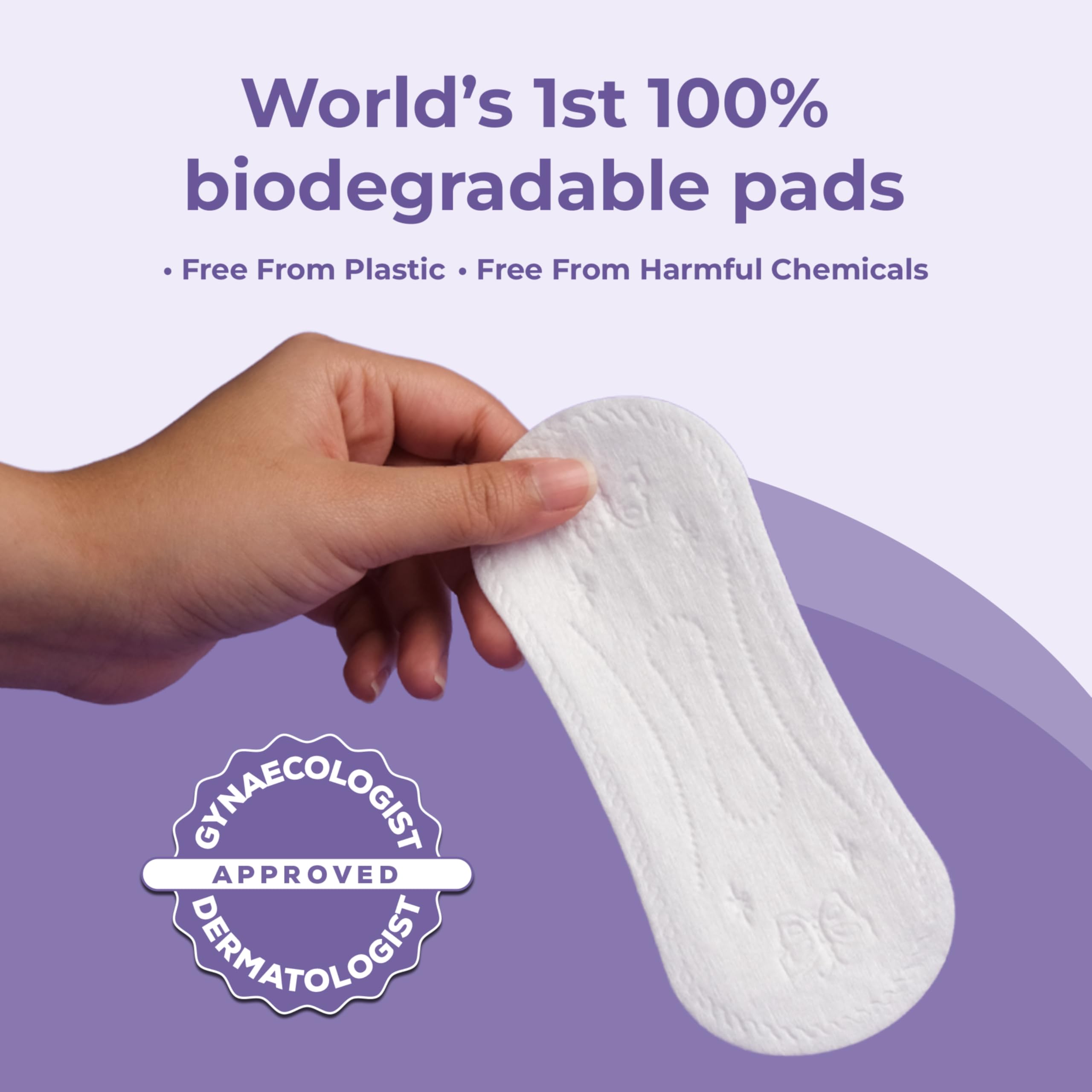 Saathi Panty Liners For Women-24 Pantyliners,Certified Organic Bamboo Biodegradable Fiber For Advanced Protection Against Leakage,Discharge,Light Period Flows&Rashes. Eco-Friendly,Natural&Compostable 1